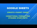 Google Sheets-Gannt Chart conditional formatting dynamic start date