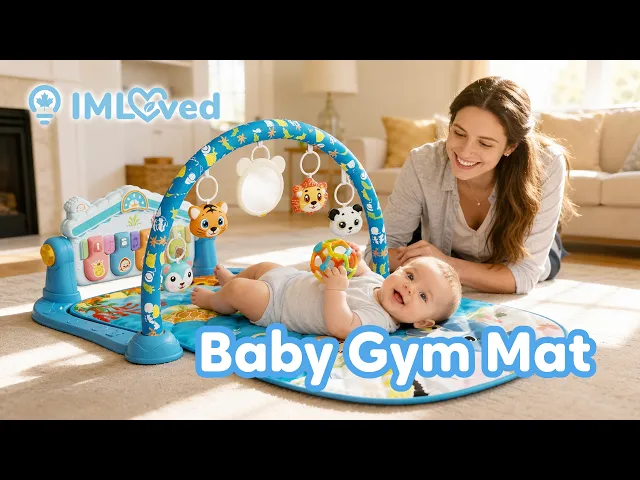 Tapis de jeu bébé IMLoved - Piano musical rotatif à 360°