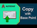 How to copy with base point in AutoCAD