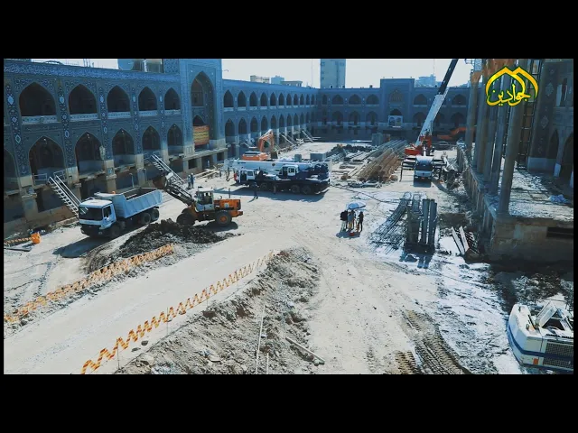 ⁣بوصلة الفن الهندسي تشير الى صرح القداسة والتكوينات الجمالية هنا العتبة الكاظمية المقدسة عمل ..واعمار
