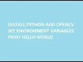 Python InstallPython SetEV InstallOpenCV PrintHW