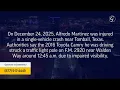 Alfredo Martinez Injured in Car Accident near Tomball TX