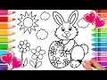 Easter Bunny Coloring Page Easter Coloring Book Glitter Easter Egg Printable Coloring Page