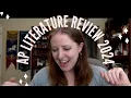 AP Literature exam review top tips for MCQ and free response questions