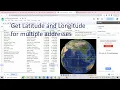 RS GIS QA59 Geocode tool that can help you to get latitudes and longitudes for multiple addresses