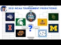 2021 NCAA Tournament Predictions!! March Madness!! Crazy Upsets!! 100% Correct!!