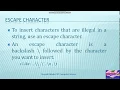 Python Escape Sequence