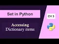 Dictionary in Python Accessing Dictionary Item Python Tutorial for Beginners in Hindi