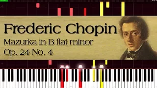 frederic chopin mazurka in b flat minor op 24 no 4 piano tutorial