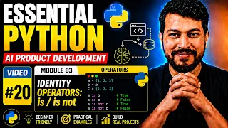 Essential Python Identity Operators is is not AI Product Development Series