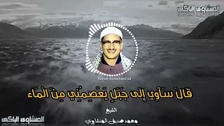 و كأنه حزين لحزن سيدنا نوح عليه السلام  بكاء الشيخ المنشاوي رحمه الله و هو يتلو قصة نوح مع ابنه دندنها