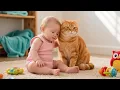 Download Lagu Unbelievably Cute Cats and Babies Moments Caught on Camera! 🎥💗