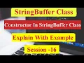 Constructor In StringBuffer class Explained with Examples Javamindtechie