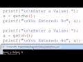 52 getchar getche and getch function in C Programming Hindi