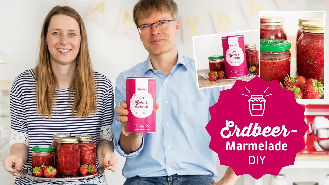 
          
          
          
            
            Erdbeer-Marmelade ohne Zucker selber machen (vegan, Gelierxucker) &  Wir lüften ein Geheimnis!
          
        . 