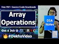 Operations on Arrays in Data Structures Traversal Insertion Deletion and Searching