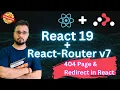 React Router Tutorial in Hindi - 404 Page Redirect Setup