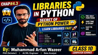 Lec-4 3 LIBRARIES IN PYTHON CLASS 10TH COMPUTER SCIENCE Learn Libraries the Easy Way
