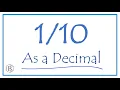 Write the as a Decimal