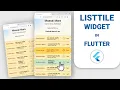 ListTile widget - Flutter tutorial with example app