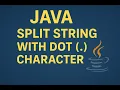 Java - Split String With Dot Character