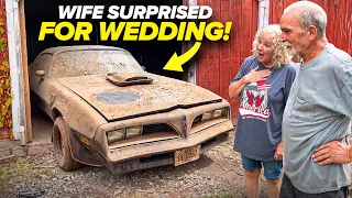 Husband Surprises Wife With Trans AM CLEANED For Their Wedding!