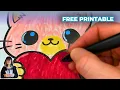 Free Printable Kitten Coloring Pages Cute Cat Color With Me