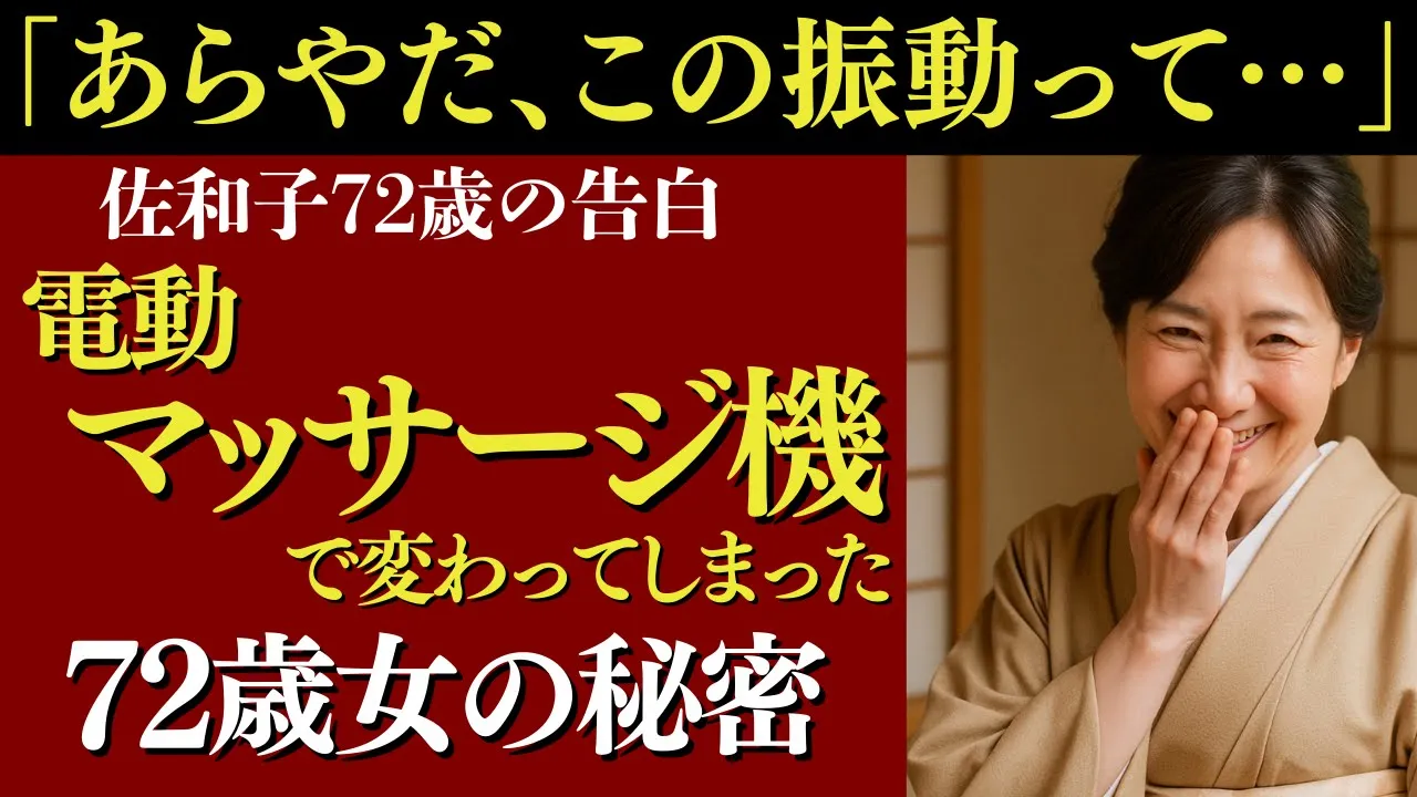 Outline Video 【シニア恋愛】「この振動…すごいわね…」健康器具で変わってしまった、72歳、私のちょっと恥ずかしい話
