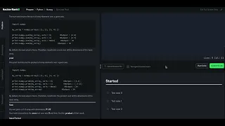 Hackerrank Python Solution Numpy - Sum and Prod