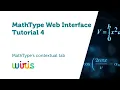 MathType web interface tutorial 4