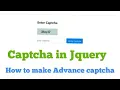 How to make a Captcha using PHP - JQUERY Learn Advance Jquery Learn Programming