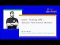 User Timing API because performance matters