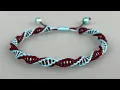 How to make a bracelet with square knot thread bracelet making tutorial A001