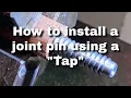 How to install a joint pin in a pool cue using a tap