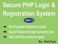php login and registration script with forgot password recover through email by webTuts