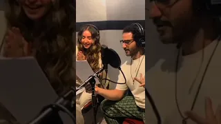 كواليس تسجيل المسلسل الاذاعي مطلوب عريس بطولة أحمد حلمي و هنا الزاهد  احمد حلمى  هنا الزاهد دندنها