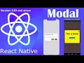 Modal in React Native 2021 tuts by TechWithYasir