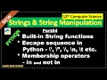 12th Computer Science Chapter 8 Strings and string manipulation English Medium Part