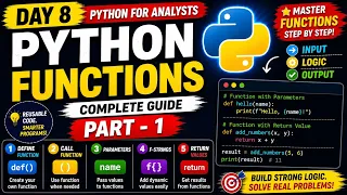 Day-8 Python Functions Explained Beginner to Pro