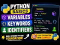 Variables Keywords Identifiers in Python Python Tutorial for Beginners