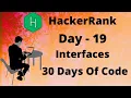 Hacker Rank 30 days of code in C Day 19 Interfaces code solution