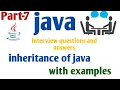 part-7 inheritance of java interview questions and answers in Telugu