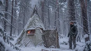 Building a Survival Tipi in the Wild | Start to Finish