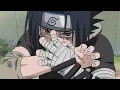 Sasuke usa Sharingan e acerta Gaara com chidori - Naruto vs Neji