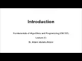 Lecture 01 CSC121