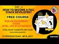 Day 3 - HTML Tags Elements Explained with Code Full Stack Development Free Course