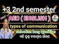 3 2nd Semester AEC English Unit 1 Types of Communication Selection Long Question 2026