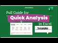 Full Guide for Excel s Quick Analysis Tool with Examples