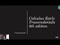Preview of Calculus Calculus Early Trascendentals 8th edition