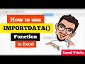 How do I use IMPORTDATA function in Google spreadsheet Excel Formulas and Functions English